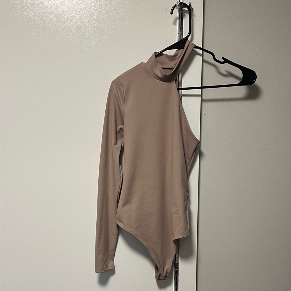 Abercrombie & Fitch Taupe Asymmetrical Bodysuit